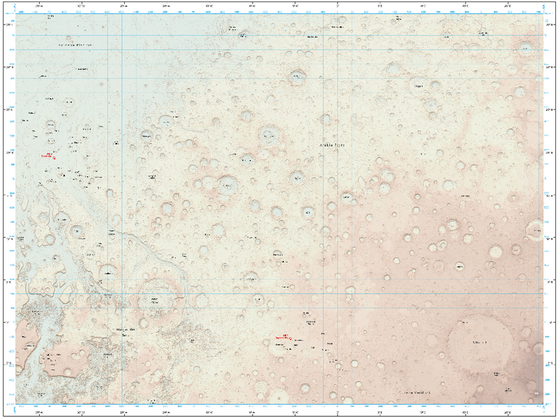 Carte d'Arabia Terra - Ordnance Survey - NASA